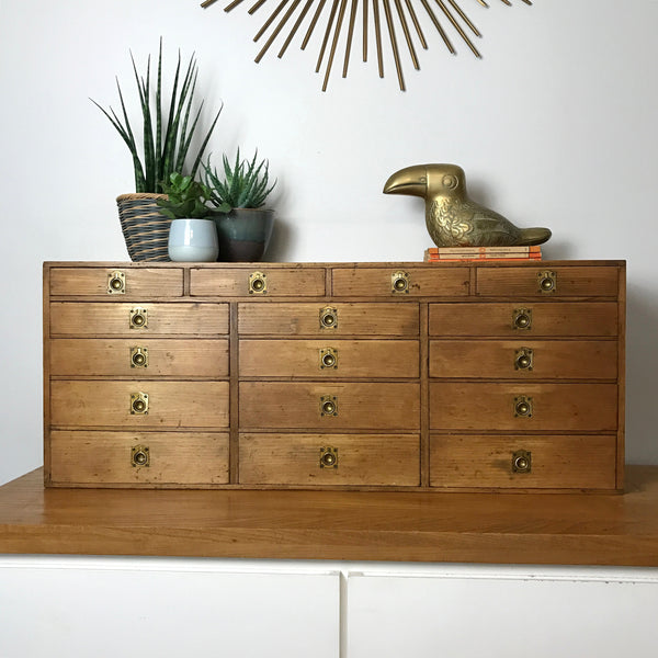 Vintage Pine Apothecary Handmade Drawers