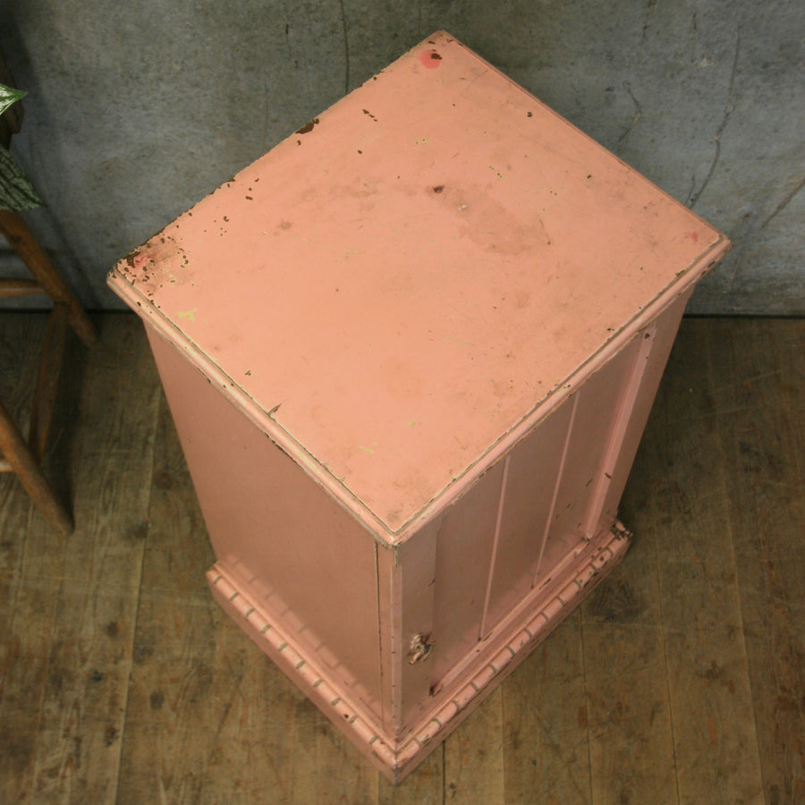 Small Rustic Pink Painted Storage Cupboard #0712