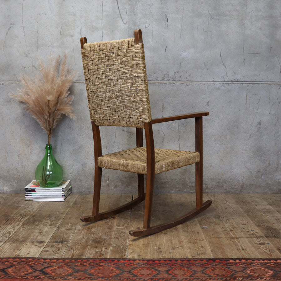 vintage_rustic_rattan_seagrass_coil_rocking_chair