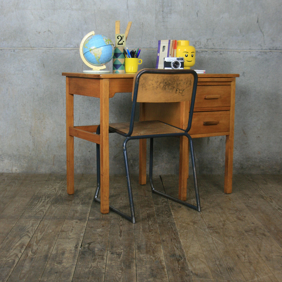 Rustic Mid Century School Desk
