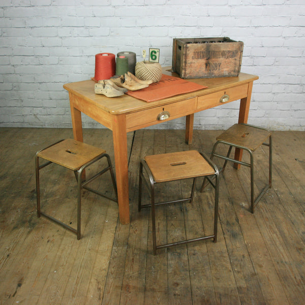 8 Vintage School Laboratory Stacking Stools