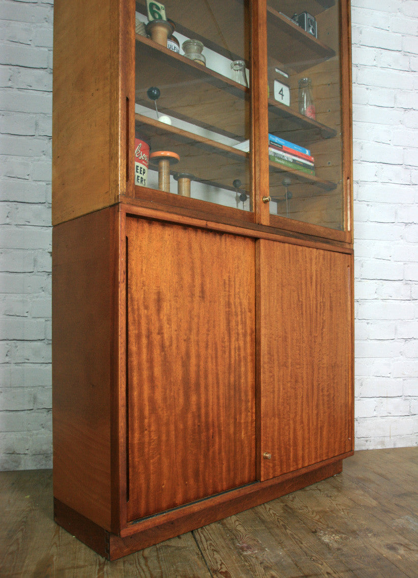 Vintage Teak School Laboratory Cabinet