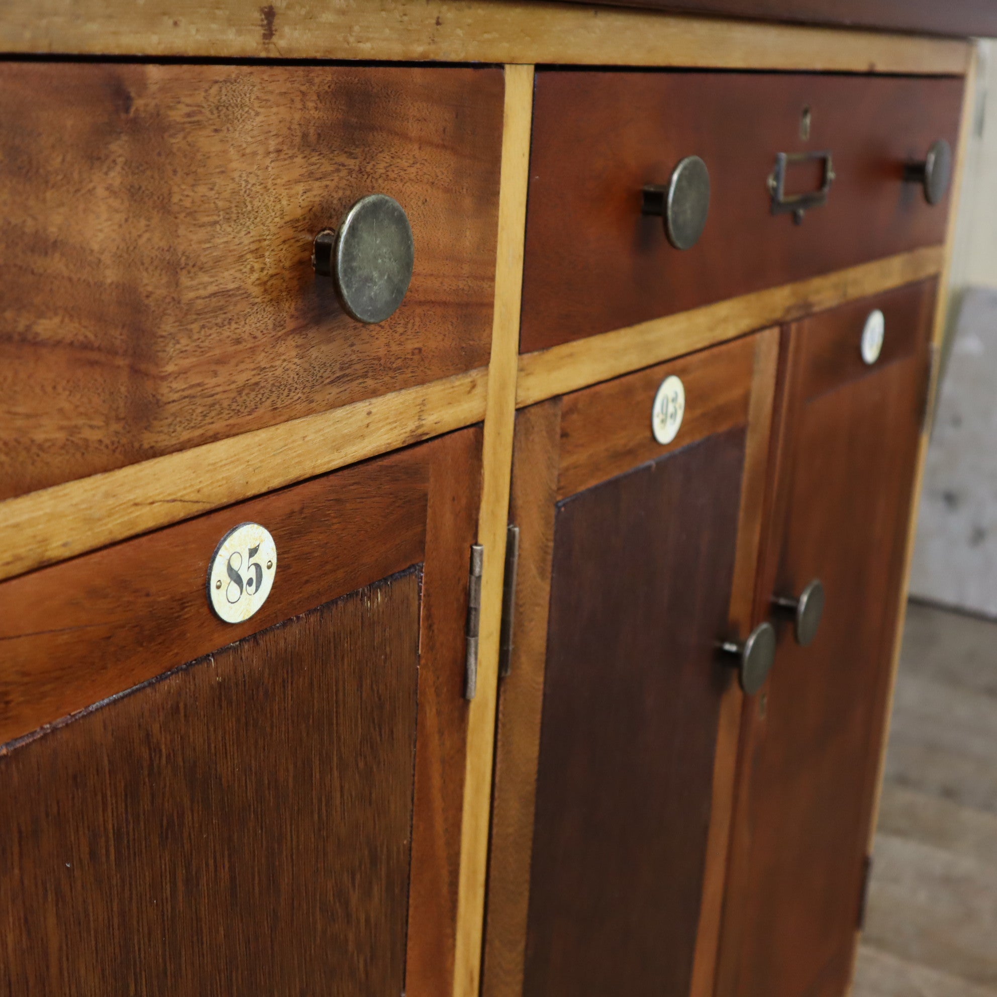 Vintage School Double Laboratory Cabinet / Sideboard - 2201e – Mustard ...