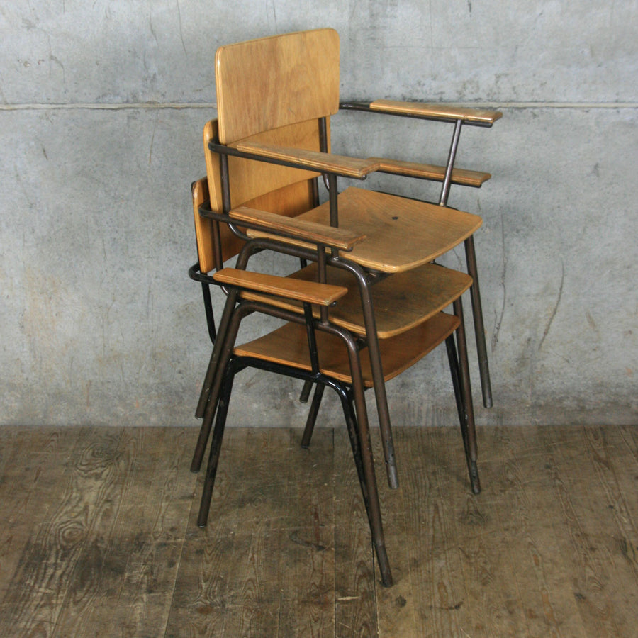X3 Vintage School Stacking / Desk Chair - ADULT SIZE