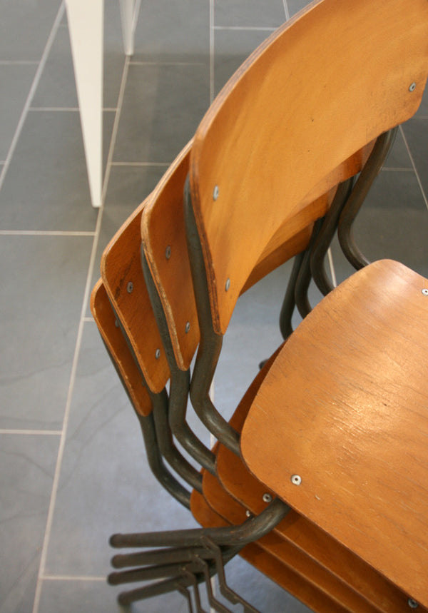Vintage Industrial School Stacking Chairs (60+ available)