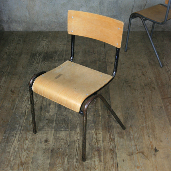 X8 Vintage Industrial School Stacking Chairs - ADULT SIZE