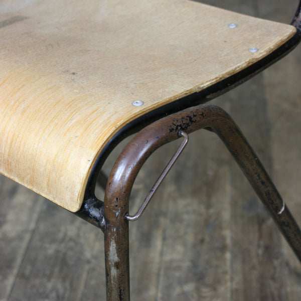 X8 Vintage Industrial School Stacking Chairs - ADULT SIZE