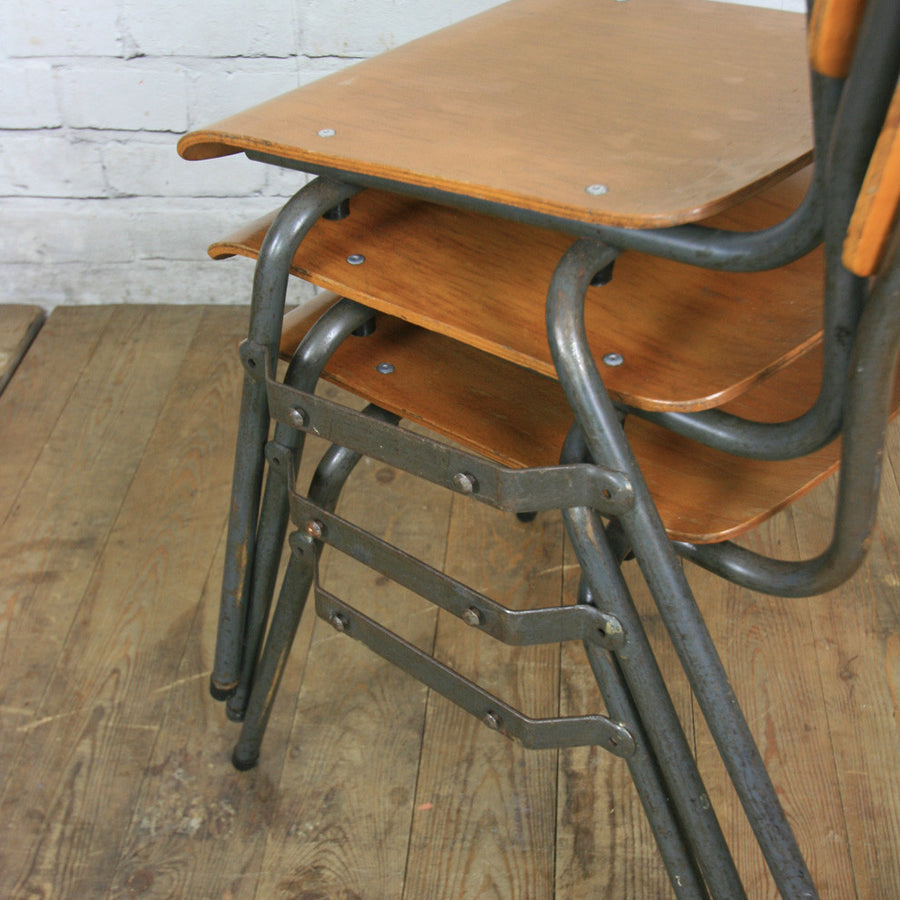 Vintage Industrial School Stacking Chairs (60+ available)