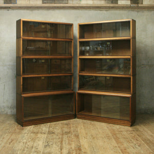 Vintage Simplex Stacking Library Glazed Bookcase – 0919a