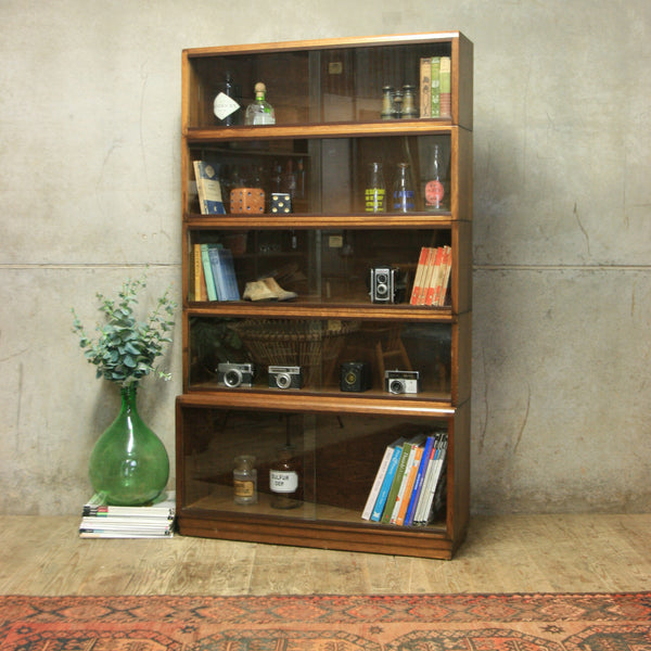 Vintage Simplex Stacking Library Glazed Bookcase – 0919b