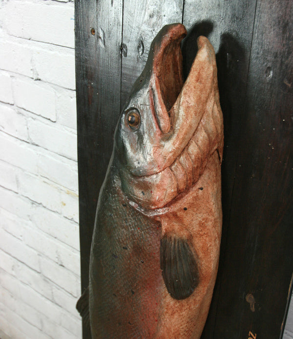 Vintage Plaster Cast Salmon for an Angling fan, Restaurant or Retail Display