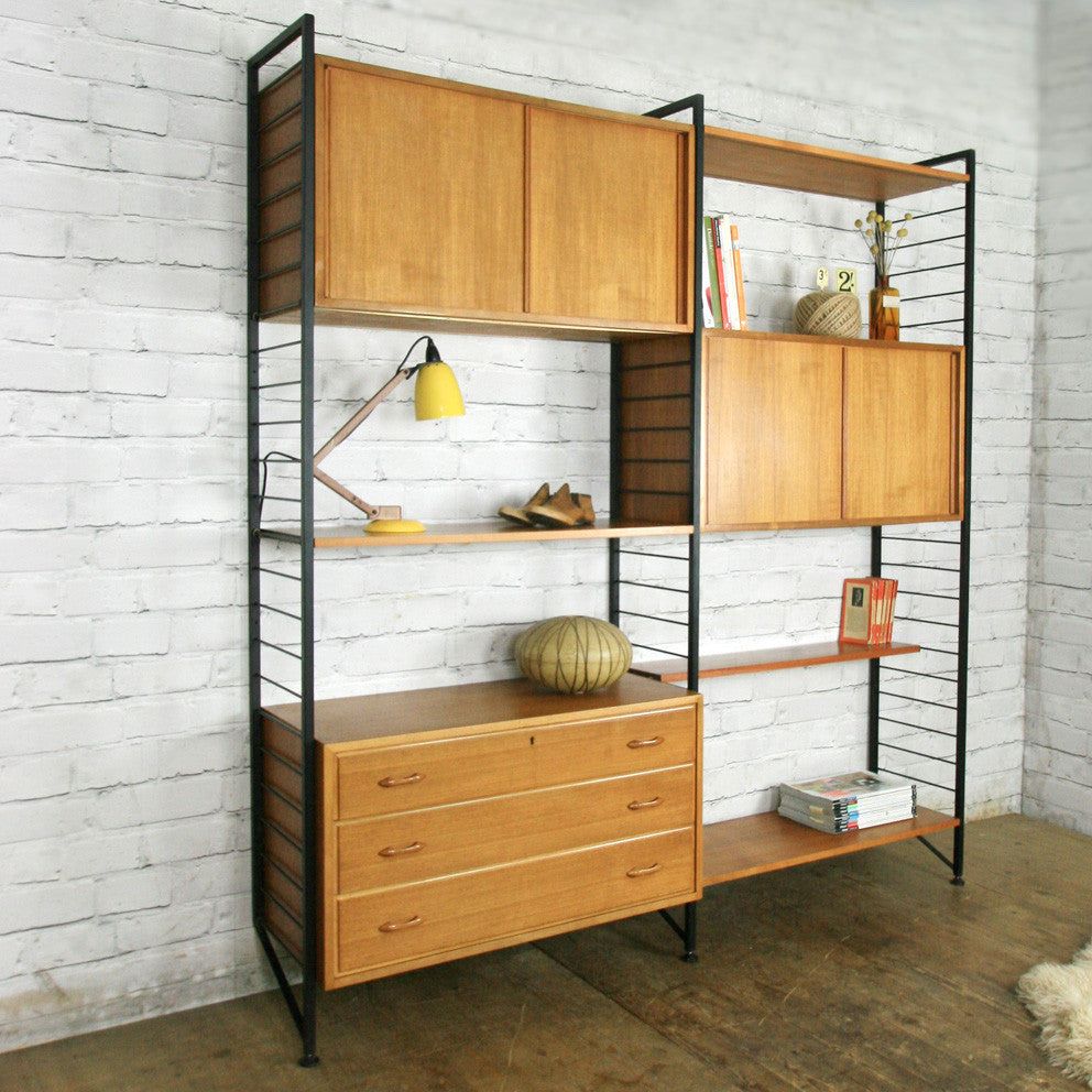 Vintage Ladderax Modular Shelving Unit – Mustard Vintage