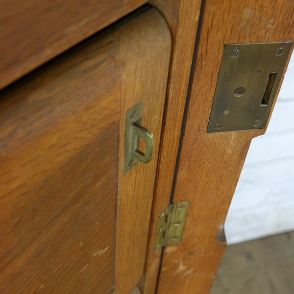 Mid Century Oak Bookcase Cabinet