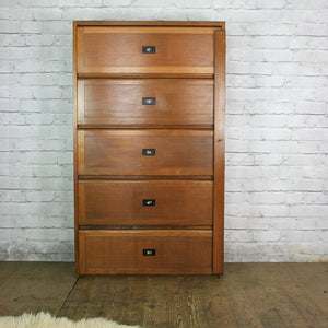 Mid Century Oak Bookcase Cabinet