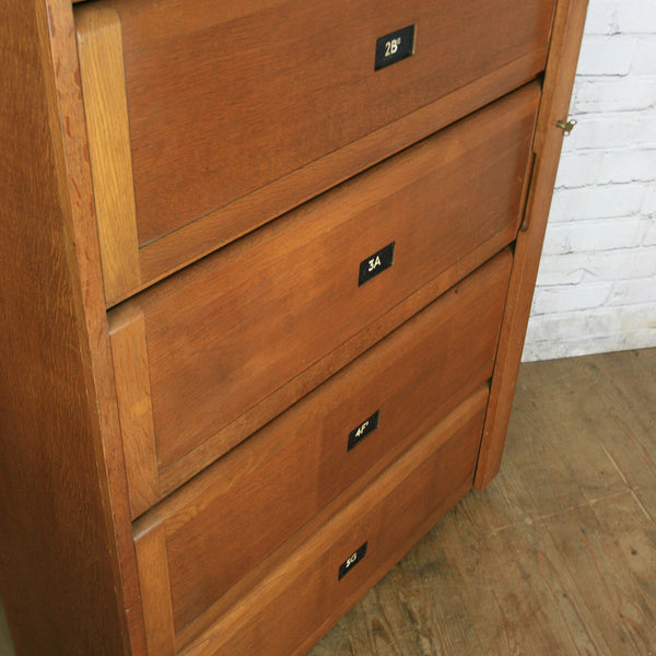 Mid Century Oak Bookcase Cabinet