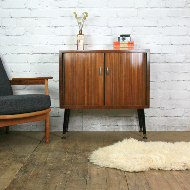 Mid Century Vintage LP Vinyl Cabinet