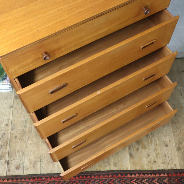 Mid Century Teak Chest of Drawers Tallboy - 2304g