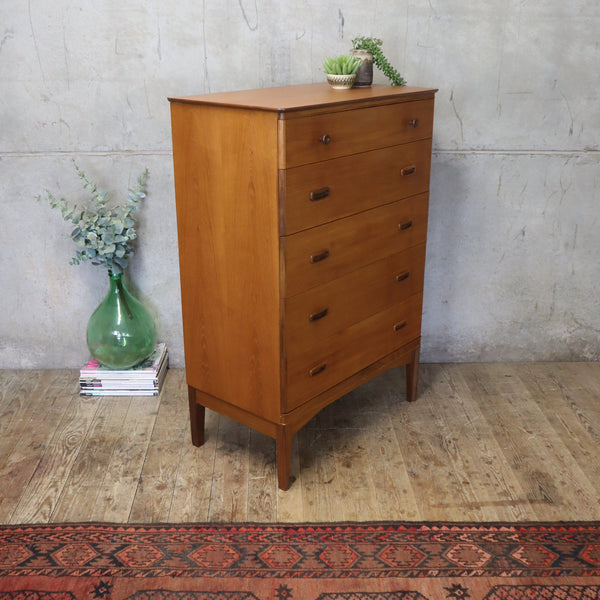 Mid Century Teak Chest of Drawers Tallboy - 2304g