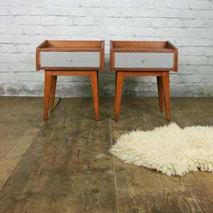 *A Pair* of Mid Century Teak Bedside Tables