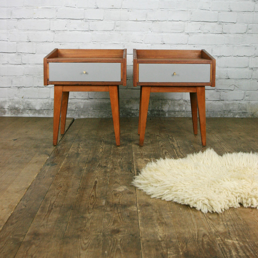 *A Pair* of Mid Century Teak Bedside Tables