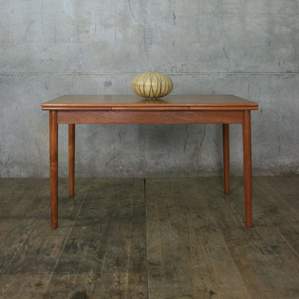 Vintage Danish Teak Extending Dining Table