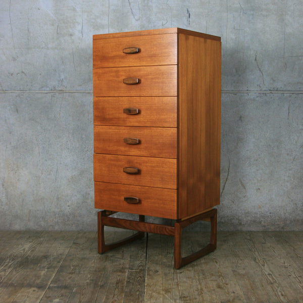 G-Plan Quadrille Teak Tallboy Chest of Drawers