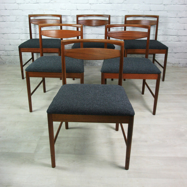 6 Vintage 1970s McIntosh Teak Dining Chairs