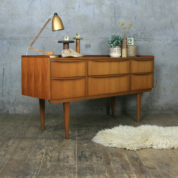 Vintage Teak Low Chest of Drawers