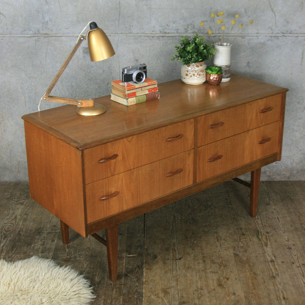 Vintage Teak Lowline Chest of Drawers