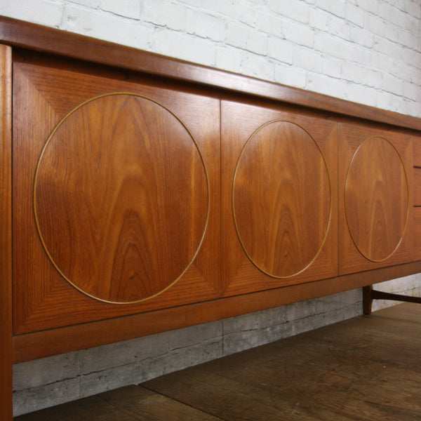 Mid Century Teak Nathan Circles Sideboard