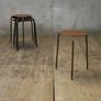 X4 Vintage Teak Mid Century Stacking Stools