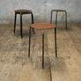 X4 Vintage Teak Mid Century Stacking Stools