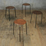 X4 Vintage Teak Mid Century Stacking Stools