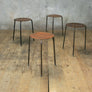 X4 Vintage Teak Mid Century Stacking Stools