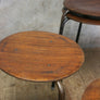 X4 Vintage Teak Mid Century Stacking Stools