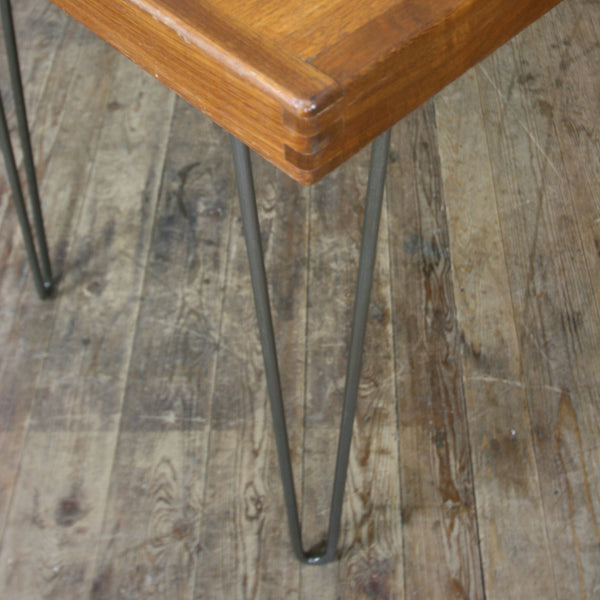 Reclaimed School Desk / Table with Hairpin Legs