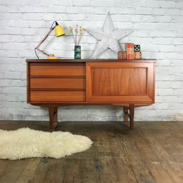 Vintage Compact Teak Sideboard/Media Cabinet