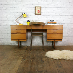 Vintage Teak Uniflex Desk Dressing Table