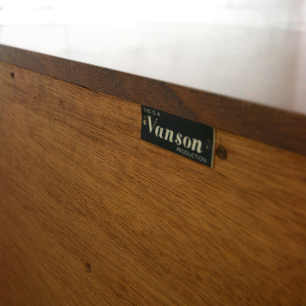 Mid Century Beech & Walnut Vanson Sideboard
