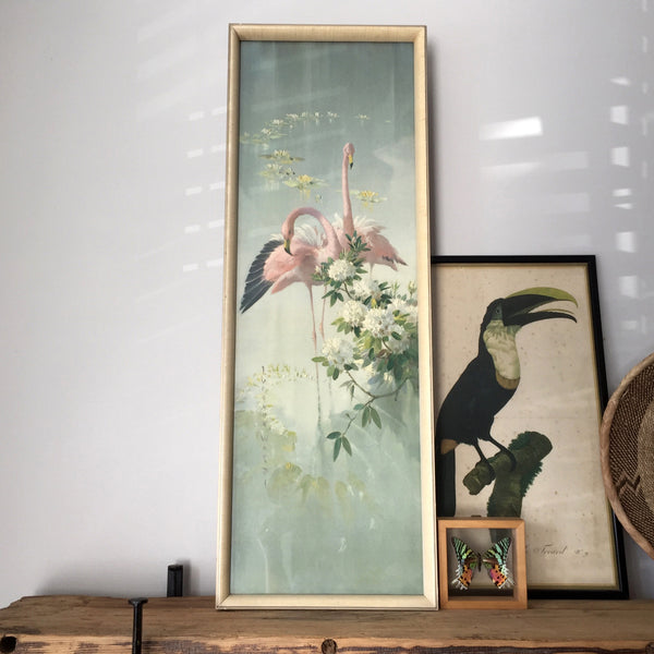 vintage_tropical_flamingos_pastel_pink_grey_picture