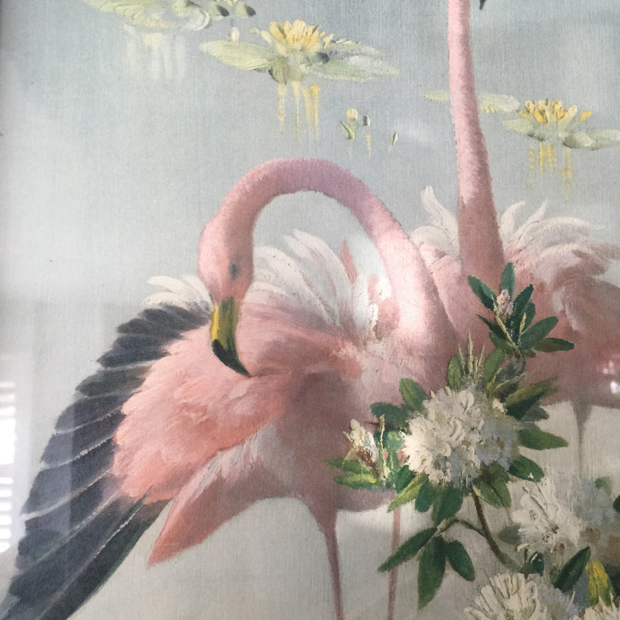 vintage_tropical_flamingos_pastel_pink_grey_picture