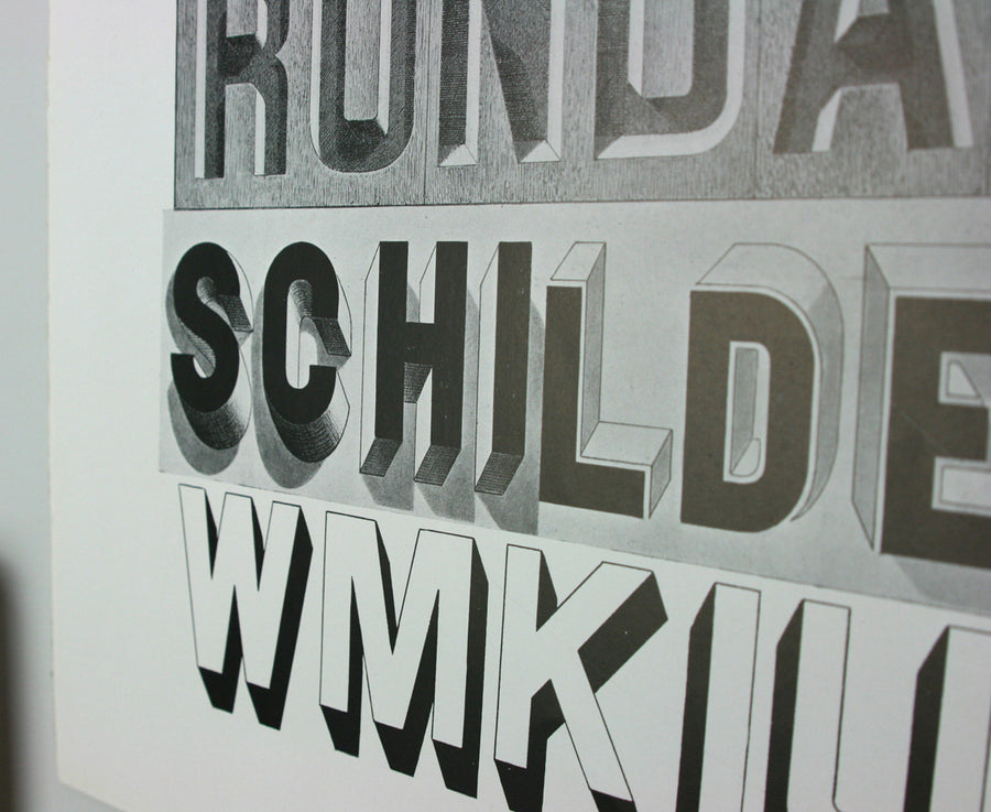 Vintage 'RONDAS' Typographic Plate No.11