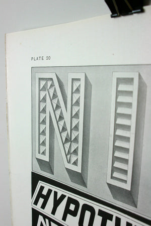 Vintage 'NIO' Typographic Plate No.20