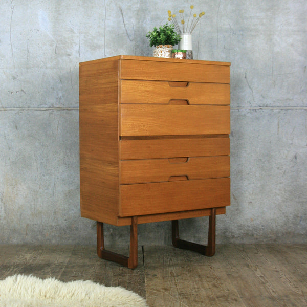 Vintage Uniflex Tallboy Chest of Drawers