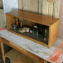 Mid Century Walnut Glazed Shop Display Cabinet