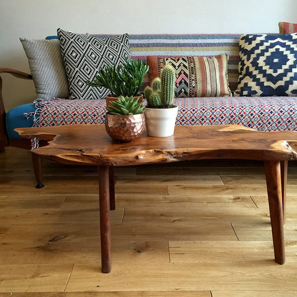 Mid Century Walnut Live Edge Coffee Table