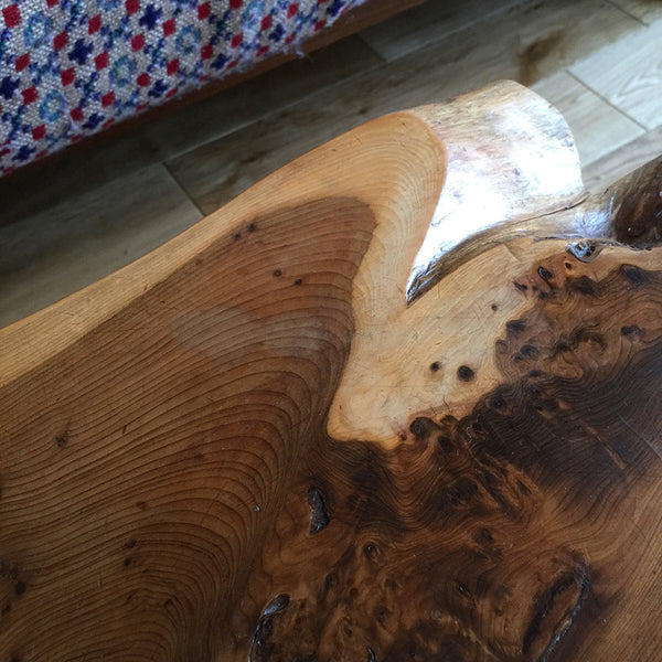 Mid Century Walnut Live Edge Coffee Table