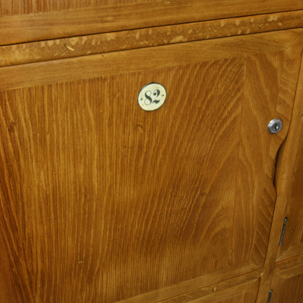 Vintage School Gym Wooden Lockers - 0707c