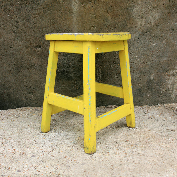 Vintage 1960s Rough Luxe School Lab Stool