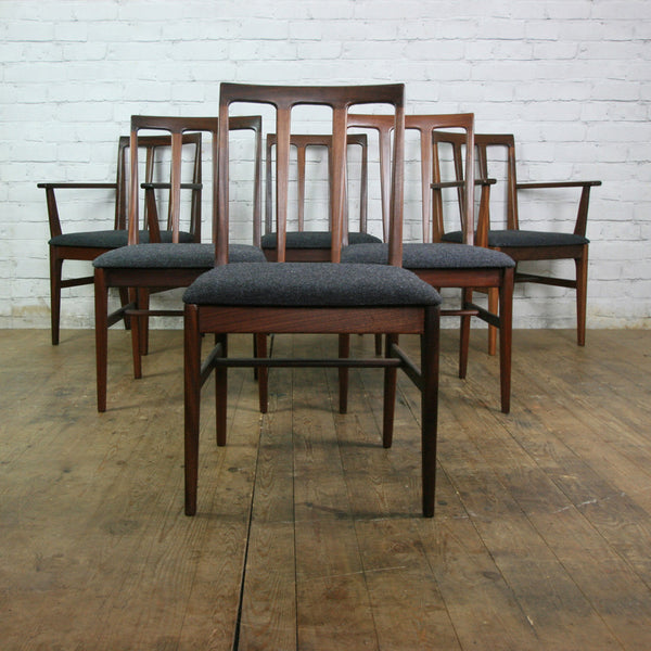Set of Six Younger 1960s Afromosia Dining Chairs